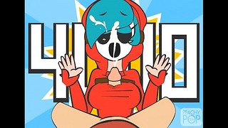 Shy Babe With Big Boobs Gets Hardcore Fucking Cartoon Animation