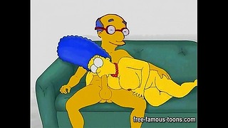 Simpsons Hentai Orgiák rajzolt Marge