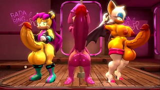 Sonic the Hedgehog Futanari Sluts Fuck Tight Buttholes Compilation