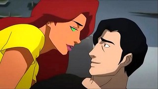 Starfire & Penis poruszają się razem Teen Titans Kontrakt Judasza