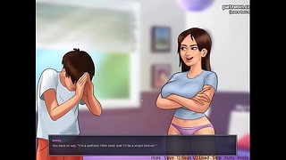 La demi-soeur nous a fait espionner sous la douche L Mes moments de gameplay les plus sexy L Summertime Sagav0182 L Partie 23
