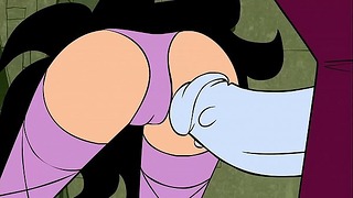 La escena porno clásica de dibujos animados de The Modifyers