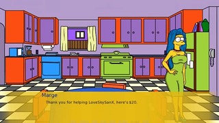 Lisa and Marge in classic The Simpsons porn game