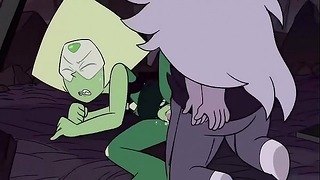 Extremely wet Peridot from Steven Universe destroyes in hardcore action
