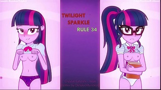 Las chicas de Equestria de Twilight Sparkle Rule 34 Anime