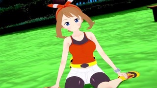 Redhead Pokemon slut fucked in park in VR porn