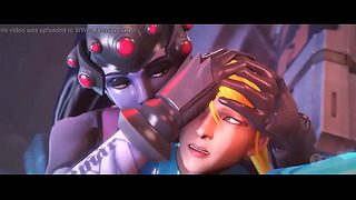 Futa Widowmaker and  Samus – Overwatch girls enjoying rough fucking
