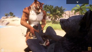 Tough Life Fagot peloso porno lupo nero con tigre