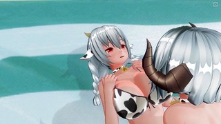 3d Hentai Yuri Cow Girl Fucks Her Lover