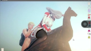 Ai Syoujyo [3D-pornospel] Aflevering 19 de sletterige meid speelt met de Spaanse ezel