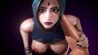 Animation With Raven (dc) from Fortnite (remaster 2021) (sound, 60fps, 4k)