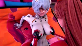 Asuka Futa - Asuka and Rei Forcing a Juicy Fuck [futa X Futa] - XAnimu.com