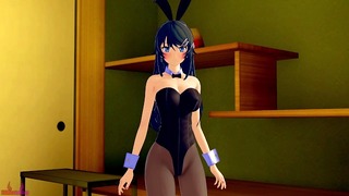 Bunny Girl Senpai: Mai Sakurajima Gets Herself Moist 3d Hentai