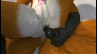 Horny Furry fox guy dildos his tight ass