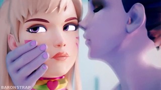 Dva and Widow Kiss and Lick