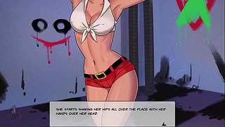 DCコミックスのセックスゲームEP20でエッチな女の子が全裸になる