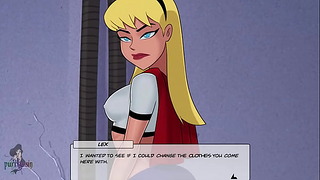 A szőke tini nagyon szereti a DC Comics EP42 pornójátékát