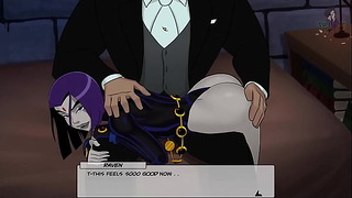 Raven slog i et bord i DC Comics hentai spil EP68