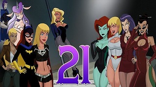 Horny slut gets covered in seprm in DC Comics sex game EP21