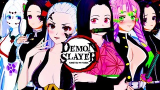 Zabiják démonů Hentai Kompilace (daki, Nezuko, Shinobu, Mitsuri)