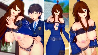Mei Terumi – Barmfagre dame møder en kæmpe pik på legepladsen i Naruto hentai porno