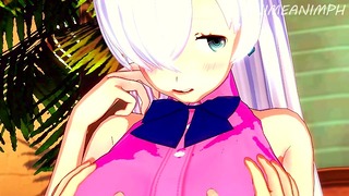 七つの大罪のエリザベス・リオネスがメリオダスとセックス – 無修正3d anime Hentai