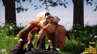 Tauren and Vulpera – Can his whole massive dick fit in his FURRY ass?