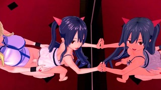 Futa Fairy Tail Lucy X Wendy Marvell (3d) Hentai)