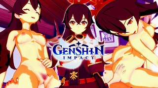 Genshin Impact Амбър Anime Нецензурирани