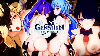 Spannende compilatie van Genshin Impact geile meiden