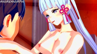 Impacto de Genshin Kamisato Ayaka POV sexo sensual con adolescente caliente