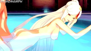 Genshin Impact Ningguang Anime 3D Χωρίς λογοκρισία