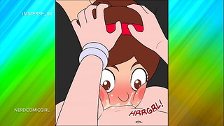 Parodia di Gravity Falls Anime Porno parte 3 Leccare la fica anale Succhiare Creampie Sesso vaginale con due ragazze