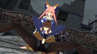 Hakuno Kishinami Futanari Tamamo No Mae Fate