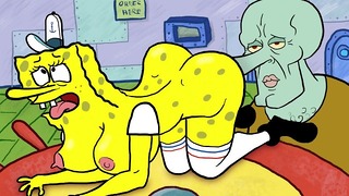 Handsome Squidward Destroys Spongebob’s Holes