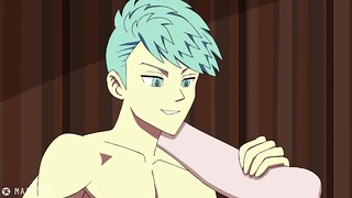 Musbandos Muscle anime Yaoi Slim Cumshot Fag animácia Semeno análny University Rtoon Fuck Oi Bed Videohra Maruten Hunk