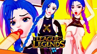 Jinx League of Legends скрытый Hentai