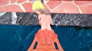 Lucy Heartfilia gir deg en blowjob anime Fairy Tail