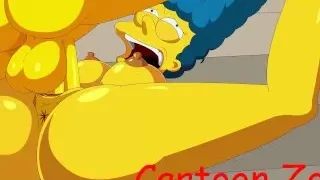 Marge en Homer Simpson neuken hardcore tijdens huwelijksreis