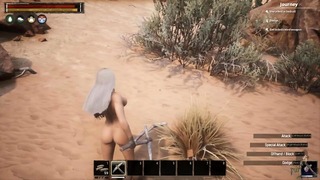 Completely naked character in Conan Exile in sexual mod
