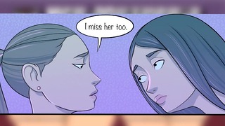 Romantic comic with Futa girl seducing her future girlfriend