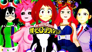 My Hero Academia Hentai Компилация – Deku Fucks Harem на момичета от неговата класна стая