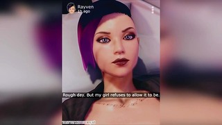 Liderlig teenager nyder futa pik bankende hende fra hver position i Snapchat hentai porno video