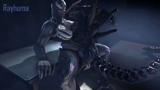 Acción nocturna Ella Xenomorph Futanari