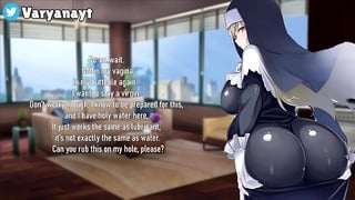 Horny Nun with perfect ass and naughty voice in thrilling ASMR session