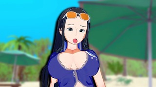 Nico Robin - Busty Babe nhảy trên một tinh ranh trong One Piece hentai khiêu dâm