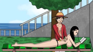 One Slice of Lust (one Piece) V1.6 Part 3 Nico Robin Naked Body Getting Sun