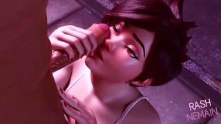 Overwatch – Tracer Oral 3d Hentai – By Rashnemain
