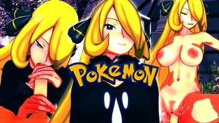 Pokemon Синтия anime Порно 3D Без Цензуры