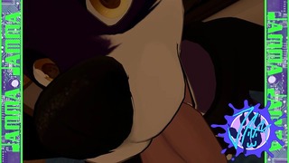 Pov Furry Sex Punto di vista Vrchat Camera da letto Letto Green Fursuit Erp Shirt Quake Purple Furry Vr Raccoon Egirl